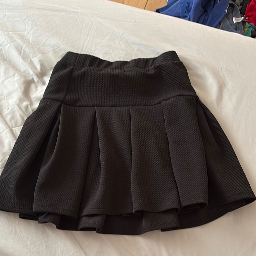 Caution To The Wind Black Mini Skater Skirt